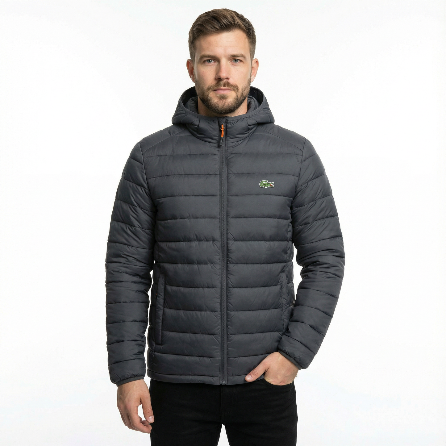 Lacoste Premium Thermo-Steppjacke mit Kapuze