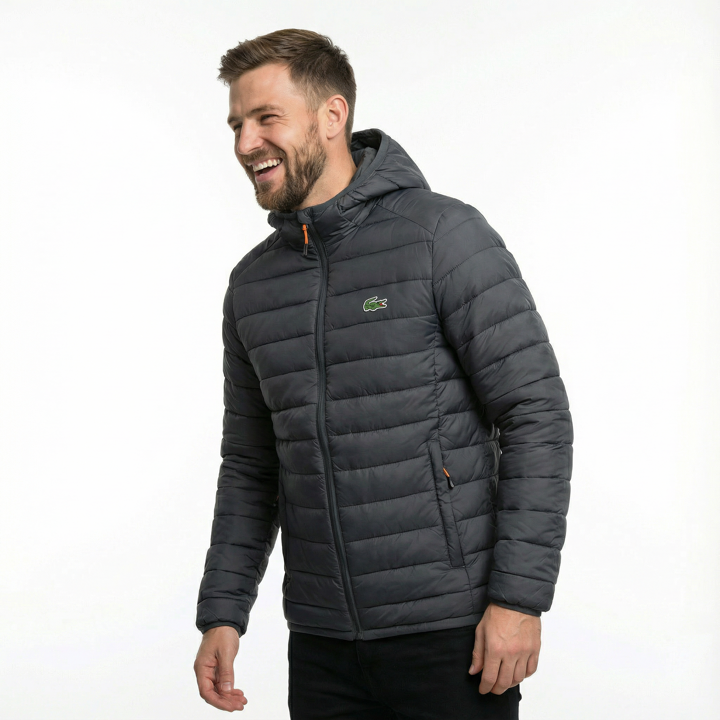 Lacoste Premium Thermo-Steppjacke mit Kapuze