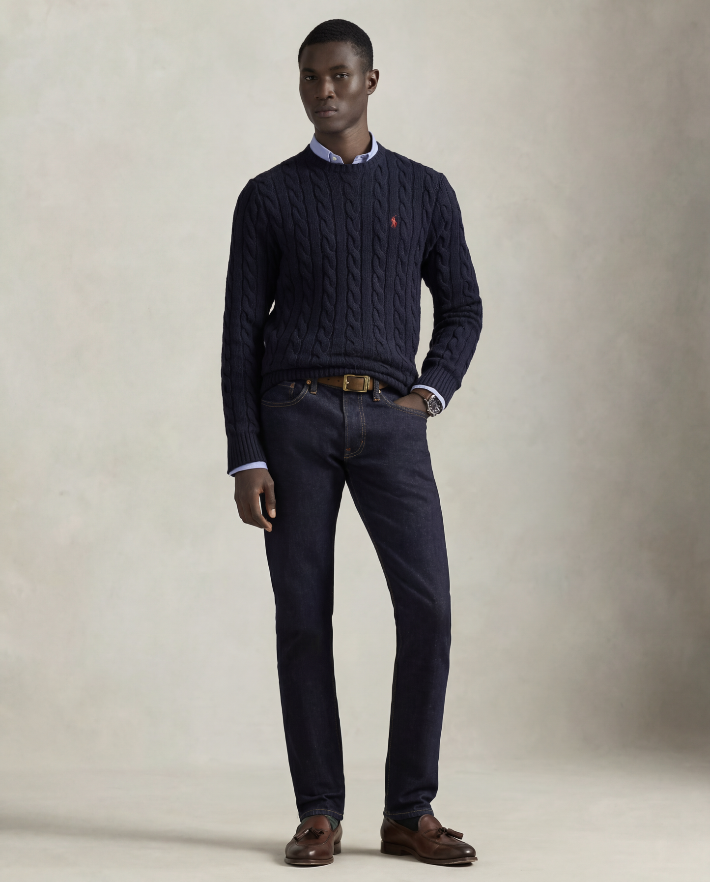 Baumwollpullover mit Zopfmuster Ralph Lauren