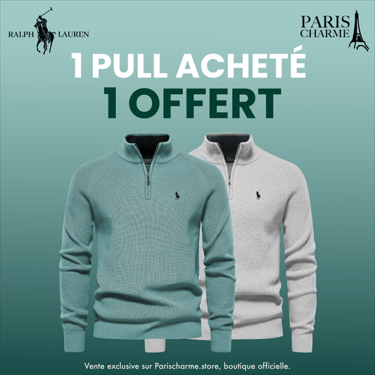 Pull Col Zippé R&L 1+1 (DÉSTOCKAGE)